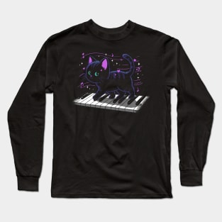 Purrfect Meowlody: Piano Paws Long Sleeve T-Shirt